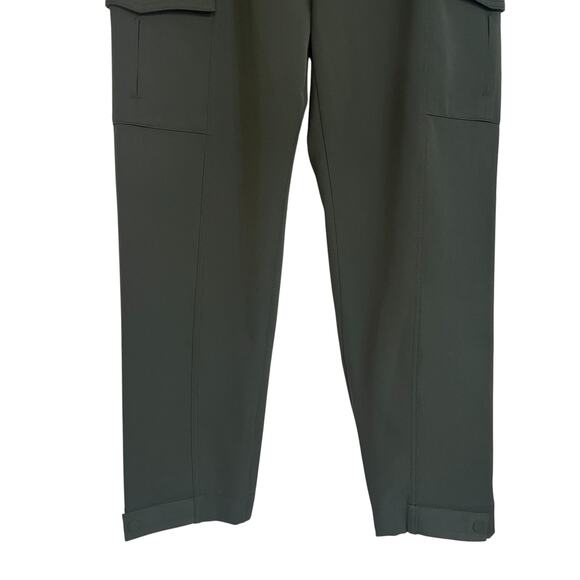 Athleta Size 12 Green High Rise Cargo Pant Utility Stretch Travel Comfort - Picture 7 of 10